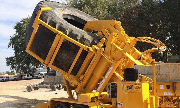 Eagle International's Punch Cutter II helps recycling OTR tires