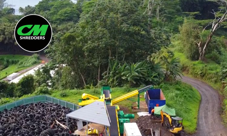 CM Shredders commissions first large-scale tire recycling system in French Polynesia