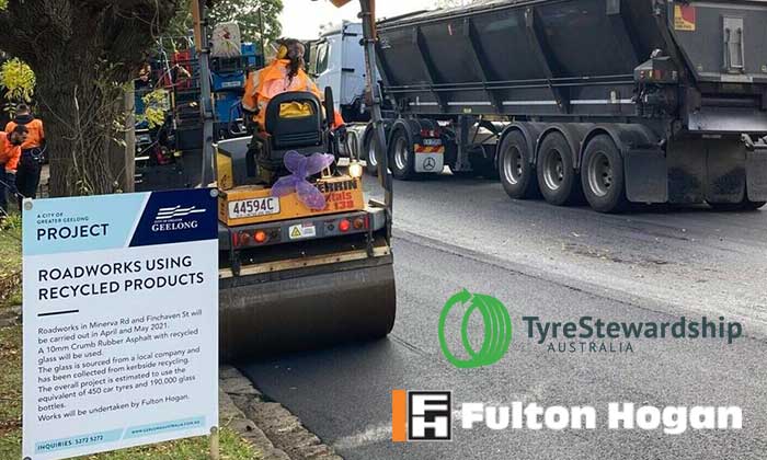 Australian Fulton Hogan recognized by TSA for sustainable use of end-of-life tire materials