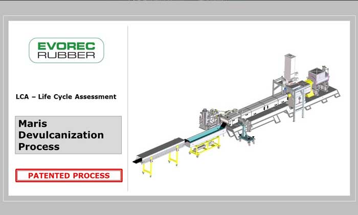 Environmental impact of thermo-mechanical devulcanization of end-of-life tires assessed by Maris and University of Turin