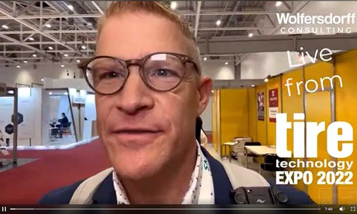 Interviews on sustainability at Tire Technology Expo by Martin von Wolfersdorff