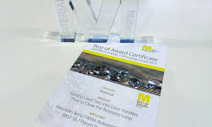 Pyrum receives Materialica Design + Technology Award 2022