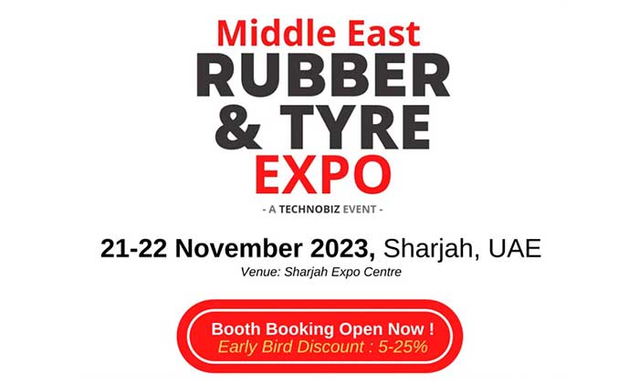 Booth booking is open now for Middle East Rubber & Tyre Expo 2023